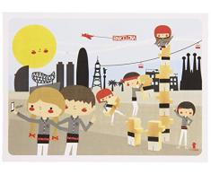 El Nan Casteller- Nan castellers Pratique et Facile à Transporter - Puzzles pour Enfants 48 pièces + Cartes Postales, Multicolore (v14)