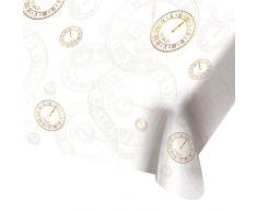 Folat Nappe Happy New York - Blanc avec imprimé doré - Décoration Silvester
