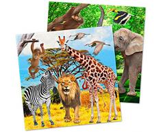 Folat- Safari Party Napkins-20 Pieces Serviettes, 62002, Multicolore, 33 x 33 cm