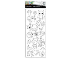 Ursus 59710003 Flat Stickers Tangle Creation Enfants Plaisir, 4 Feuilles Assorties dans différents Motifs