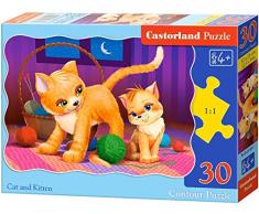 Castorland B-03709 Scie sauteuse Classique 30PC – Chat et Chaton