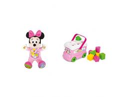 Clementoni - 62497 - Minnie - Ma poupée à cajoler - Disney - Premier age & 14933 - Le bus des formes de Minnie - Disney - Premier age