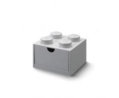LEGO- Tiroir de Bureau 4, Gris, 40201740