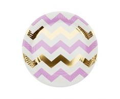 Neviti- Assiettes en Carton, 772386, Lilas