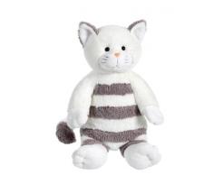 Gipsy - 070282 - Peluche - Frizzy Kitty XL Blanc Rayures Grises - 30 Cm
