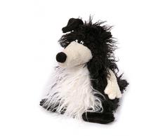 sigikid Peluche pour Adultes et Enfants Chien Taco Tuesday Sweet Beasts Schwarz-Blanc 22 x 15 x 15 cm