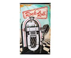 Boland BOL44851 Drapeau RockN Roll 90 Taille unique
