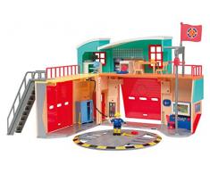 Smoby - 109258282002 - Sam le Pompier - Caserne de Pompier Pontypandy - + 1 Figurine - Piles Incluses
