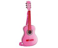 Bontempi Girl - GSW 7571/s - Guitare en Bois avec Sangle Et Autocollants - Rose Laqué - 75 Cm