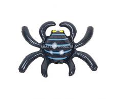 Shatchi HYPER-INFLATBLESPIDER-4PK Lot de 4 araignées gonflables Halloween effrayant Décoration de jardin Accessoires de fête Noir