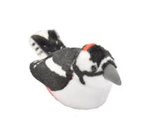 Wild Republic - 19501 - Oiseau en Peluche avec Ramage Original - Pic épeiche