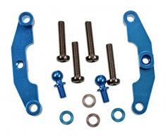 Tamiya 54651 – TT-02S en Aluminium Bras de Suspension supérieur Support 2 Avant et arrière, véhicules