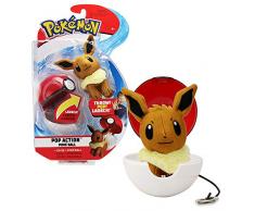 Bandai - Pokémon - Lanceur Poké Ball & sa peluche Evoli - 81241