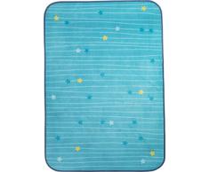 Haba 303861 Tapis pour Enfant en Feutre avec Motif Ciel étoilé et étoiles Bleu Ciel 90 x 130 cm