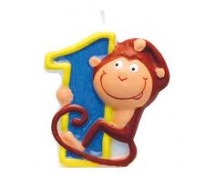 amscan - 551791 - Bougie Chiffre 1 Safari