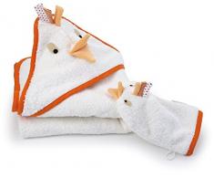 Käthe Kruse- Drap de Bain Gant de Toilette, 155155, Doddy Badetuch mit Waschlappen