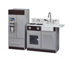 Teamson Kids TD-12302B Contemporain Moderne Cuisine - Gris & Espresso