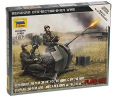 Zvezda - Z6117 - Maquette - Canon AA Allemand et Servants - Echelle 1:72