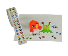 Rouleau de Stickers oculaires colorés Be Creative