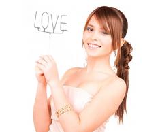 Folat Merveilleuse Bougie en Forme de cœur en Argent pour Va