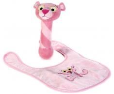 Lelly Lelly770603 26–17 cm bébé panthère Rose Bavoir avec Jouet en Single Box