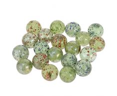 Homyl 20pcs Billes de Verre Transparent Boules Perles pour Fish Tank Pot de Fleurs Jardinage Lâche Vase décor - Vert