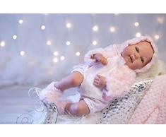 Muñecas Arias- Reborn Arias 45 CM Aitana-avec Coussin, 98027, Multicolore
