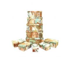 Gifts 11674, Lot de 4 boîtes de rangement avec couvercles Shatchi pour décoration dintérieur