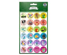 Ursus 59510020F Motif 96 Stickers Motifs Enfants Autocollants Diamètre env. 2,5 cm, Multicolore