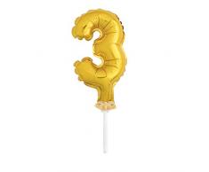 Unique Party Décoration pour gâteau 57263 doré