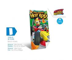 Disney- Mickey Roadsters Serviette De Plage, WD19453, 140 x 70 Cm