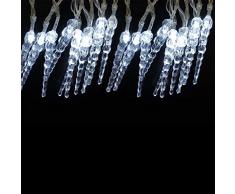 Gifts Shatchi-479 Lot de 20 gouttes de glace LED à piles 3,3 m