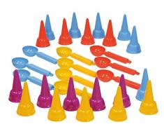 Lena 05501 Happy Sand Kiga Set de 30 cuillères à glace et 1 cuillère à glace pour enfants à partir de 2 ans, équipement pour jardin denfants ou fêtes danniversaire avec 20 sachets et 10 cuillères