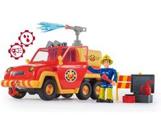 Smoby - 109257656002 - Sam le Pompier - Pick Up Venus avec Fonction lance Eau - + 4 Accessoires - + 1 Figurine Incluse