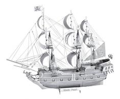 Metal Earth - 5061316 - Maquette 3D - Iconx - Bateau Pirate La Perle Noire - 14,61 x 4,45 x 11,43 cm - 2 pièces