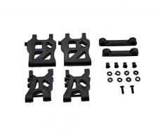 Carson 500405478 – Modélisme Accessoires : X10e Bras de Suspension Set avec Support, Avant/arrière