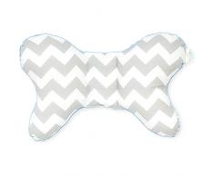 Fun with Mum But-PIL-BLU-LAG Coussin de Nuque Motif Papillons Bleu Lagon