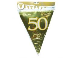 Folat 1 Guirlande de fanions de Mariage 50 Ans 6 m