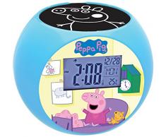 Lexibook Peppa Pig Georges Radio réveil projecteur, effets sonores, à piles, Bleu/Rose, RL975PP