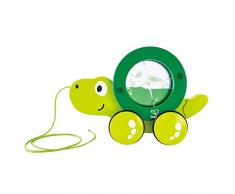 Hape- Jouet en Bois à Tirer-Tito la Tortue, E0354