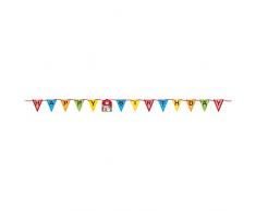 Creative Convertting 8C291506 Guirlande de fanions en Plastique Motif Happy Birthday Multicolore 182 cm