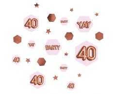 Neviti 773437 Glitz et Glamour minimum 40 Confetti Table ED, Rose/or rose