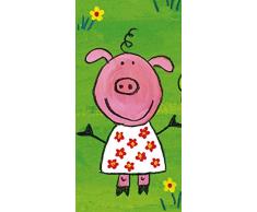 Braun & Company 3004-1066 Lot de 16 Serviettes Falz Buffet Animal pour Enfant Vert