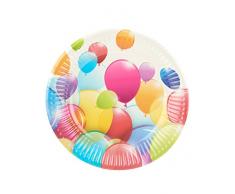Generique PR80697 Lot de 10 Assiettes Papier Multicolore 19,5 cm