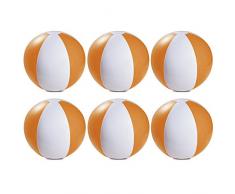 eBuyGB Lot de 6 Ballons de Plage Ballons gonflables, de Couleur, pour Plage et Piscine