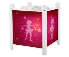TROUSSELIER - Ballerines - Veilleuse - Lanterne Magique - Idéal Cadeau de Naissance - Dessin animé - Point de Lumière rassurant - Couleur Bois Blanc - Ampoule 12V 10W inclue - Prise Electrique UK