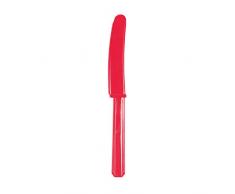 amscan 552289-40 Lot de 10 Couteaux en Plastique Rouge Pomme