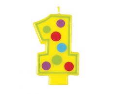 Unique Party - 37551 - Bougie Décorative dAnniversaire Numéro 1