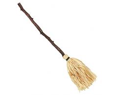 Widmann 03231 Balai de sorcière démontable Mixte Adulte, Marron, 125 cm