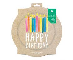 Talking Tables Lot de 12 assiettes en papier kraft pour fête danniversaire